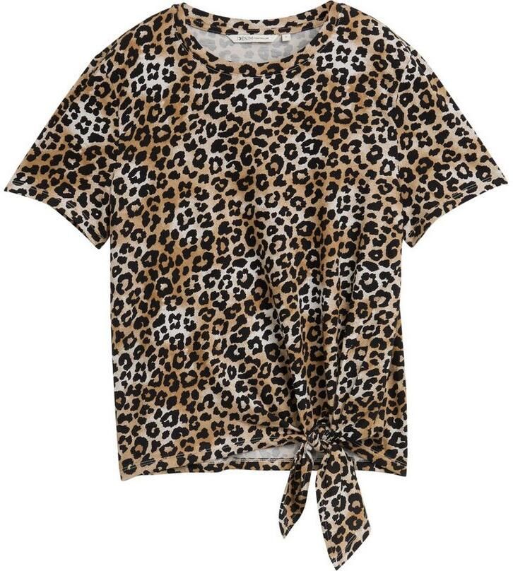 Tom Tailor Denim T-shirt met minimalprint en zij-knoop - Foto 3