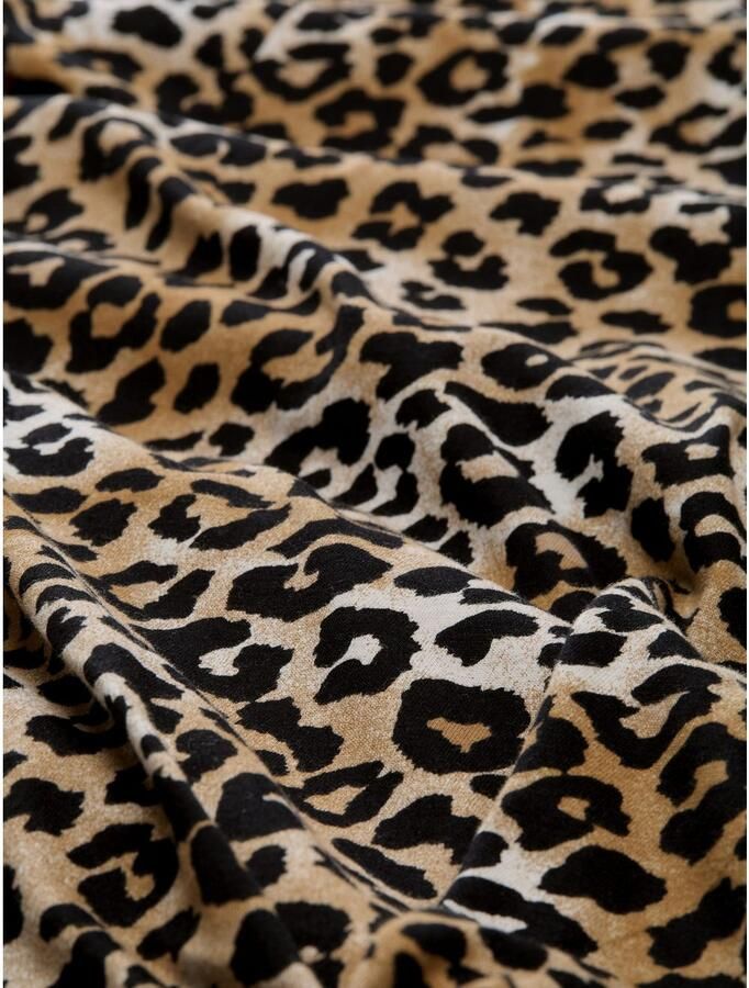 Tom Tailor Denim T-shirt met minimalprint en zij-knoop