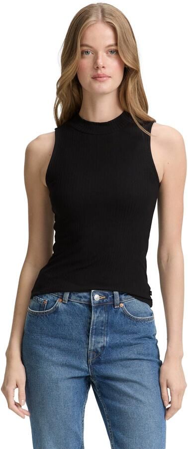 Tom Tailor Denim T-shirt met ribstructuur - Foto 6