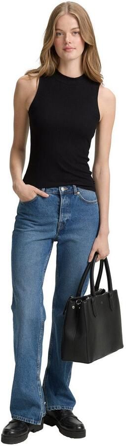 Tom Tailor Denim T-shirt met ribstructuur - Foto 5