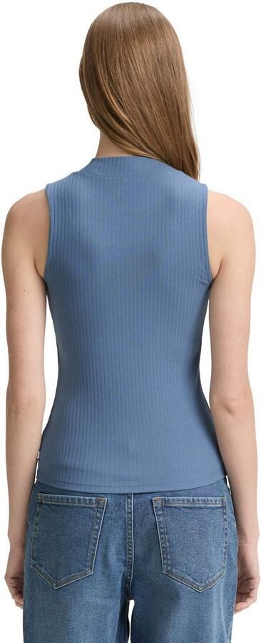 Tom Tailor Denim T-shirt met ribstructuur - Foto 4