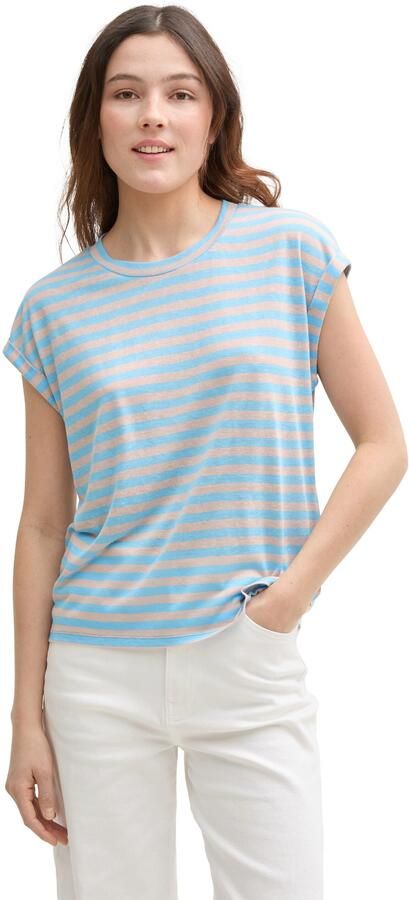 Tom Tailor Denim T-shirt met streepmotief - Foto 6