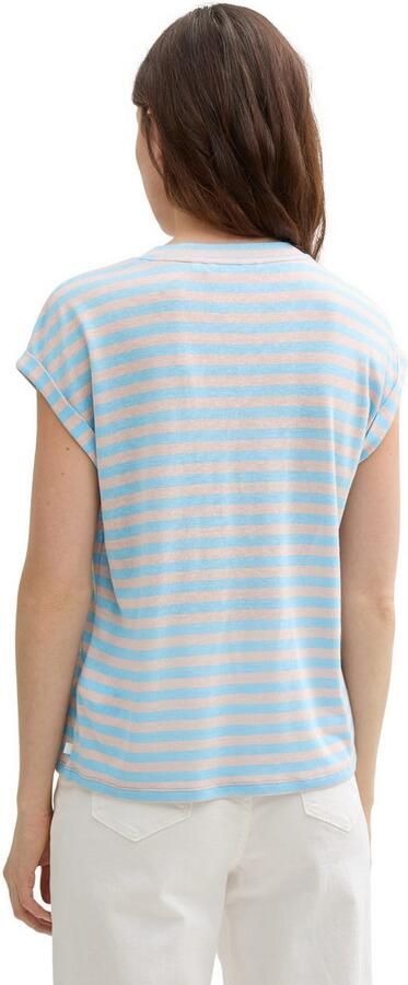 Tom Tailor Denim T-shirt met streepmotief - Foto 4