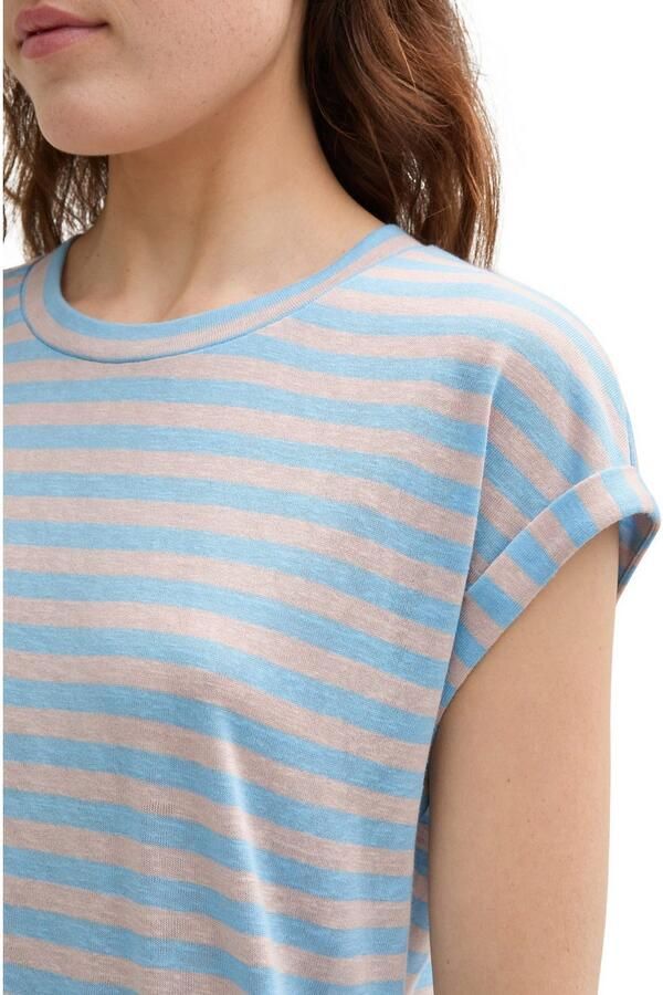Tom Tailor Denim T-shirt met streepmotief - Foto 3