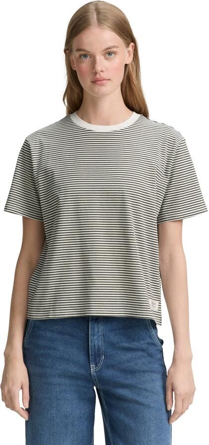 Tom Tailor Denim T-shirt met streepmotief - Foto 6