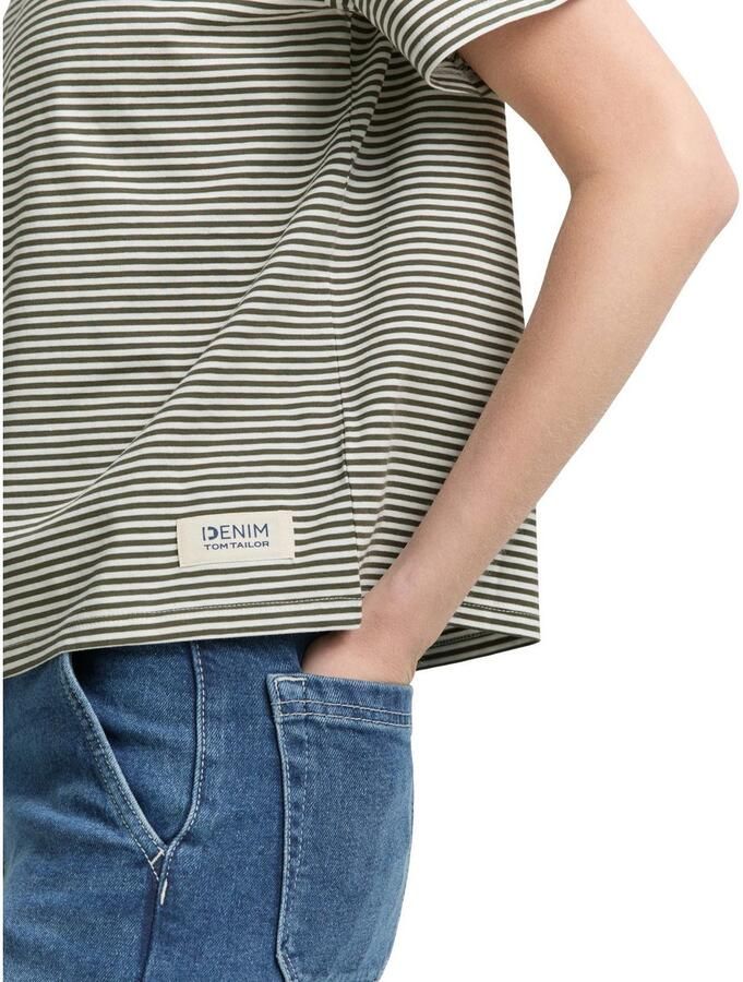 Tom Tailor Denim T-shirt met streepmotief - Foto 2
