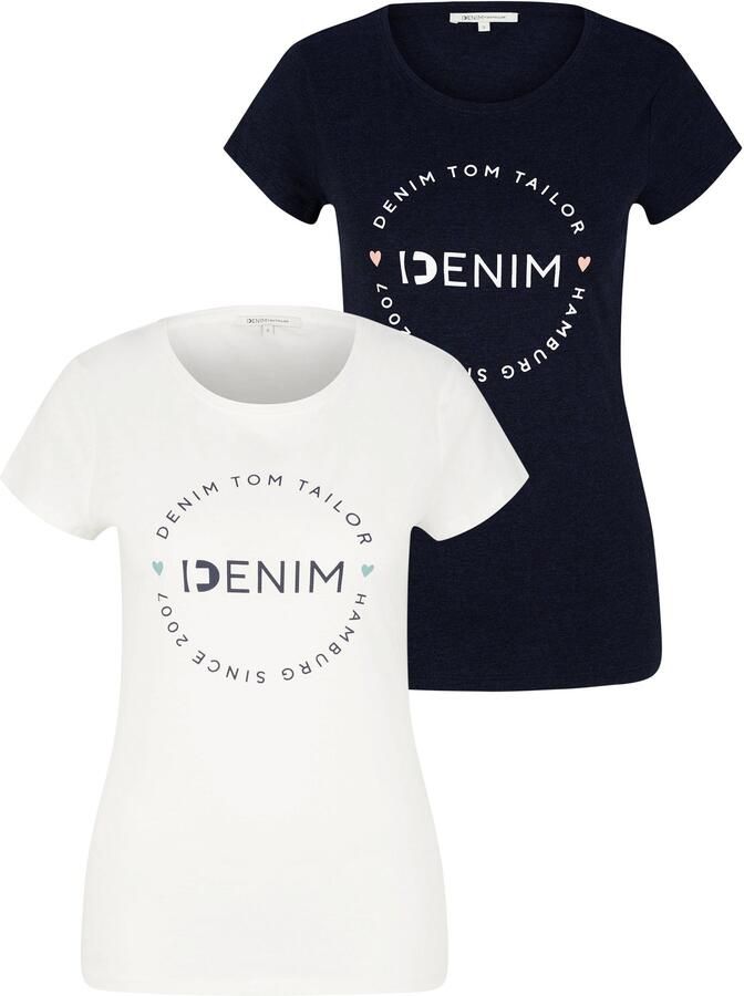 Tom Tailor Denim T-shirt (set 2-delig 2 stuks) - Foto 7