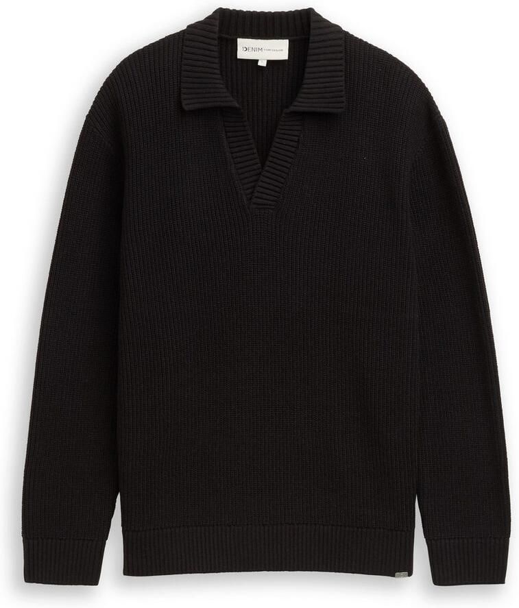 Tom Tailor Denim Trui met polokraag met ribboorden