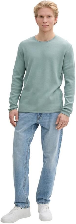 Tom Tailor Denim Trui met ronde hals met structuur - Foto 4