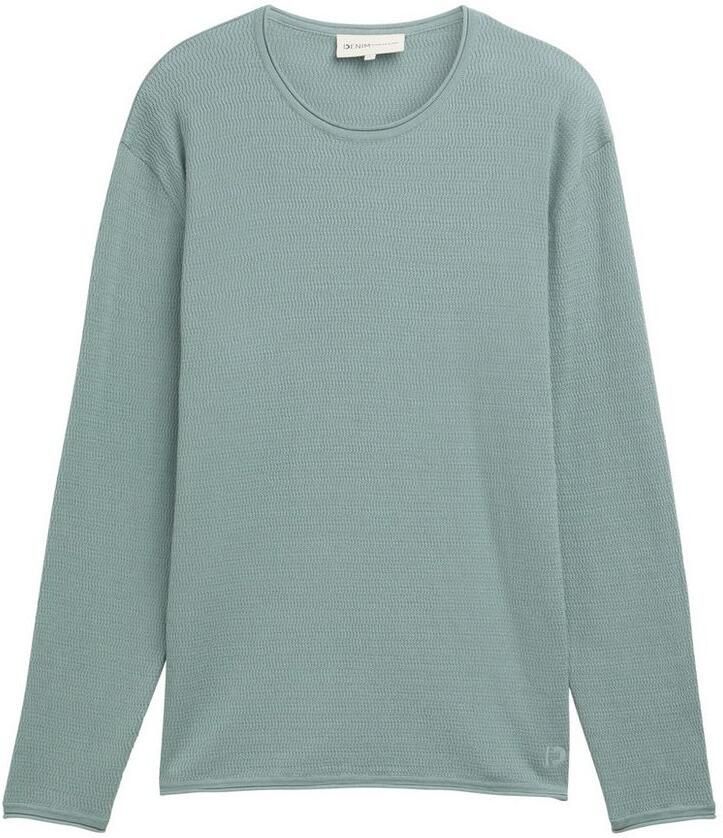 Tom Tailor Denim Trui met ronde hals met structuur - Foto 2