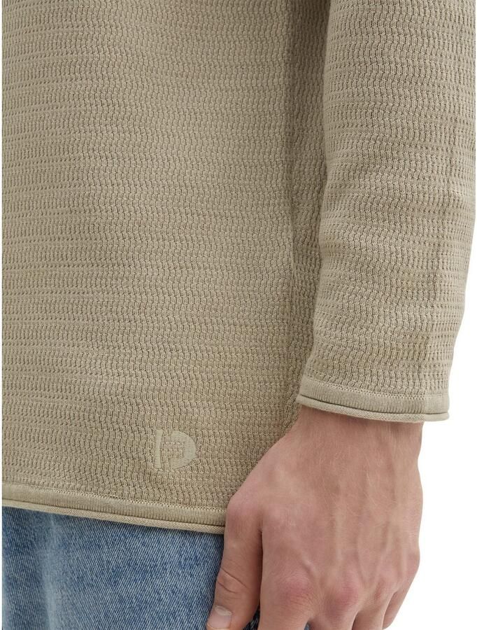 Tom Tailor Denim Trui met ronde hals met structuur