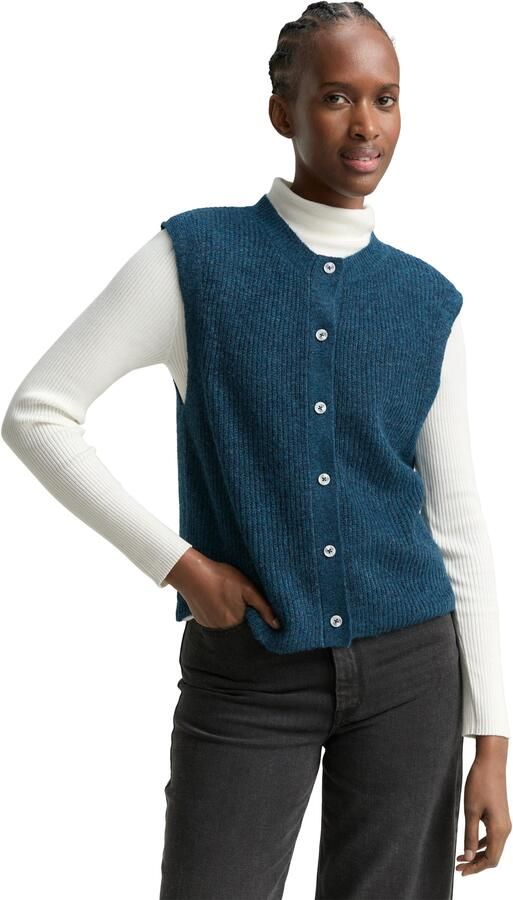 Tom Tailor Denim Vest met knoopsluiting - Foto 6