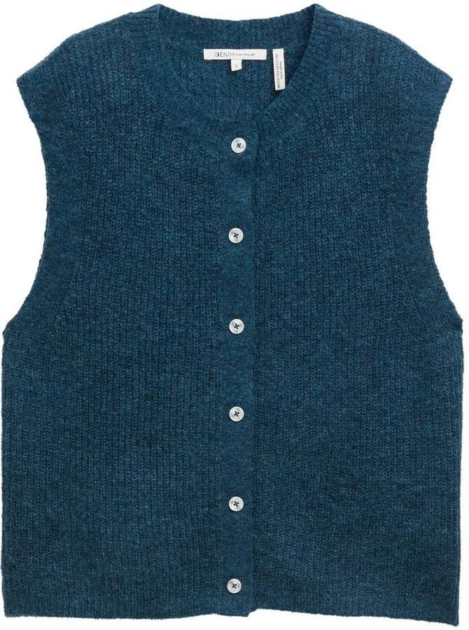 Tom Tailor Denim Vest met knoopsluiting - Foto 2