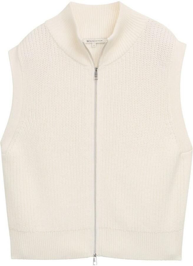 Tom Tailor Denim Vest zonder mouwen en met ritssluiting