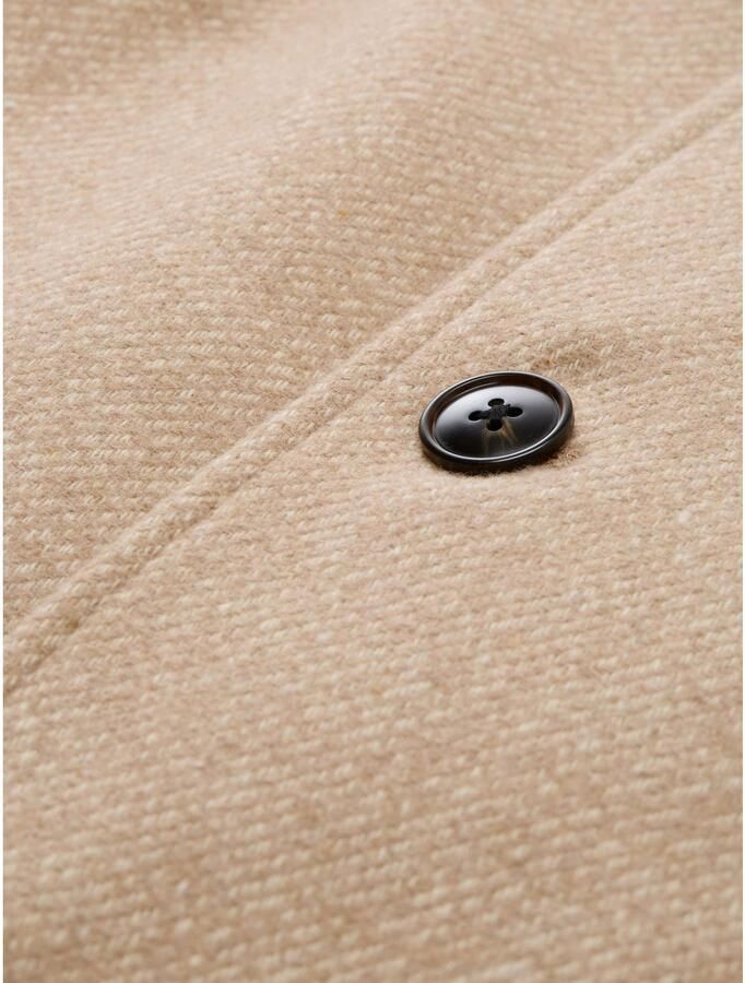 Tom Tailor Denim Regular fit wollen lange jas met all-over motief