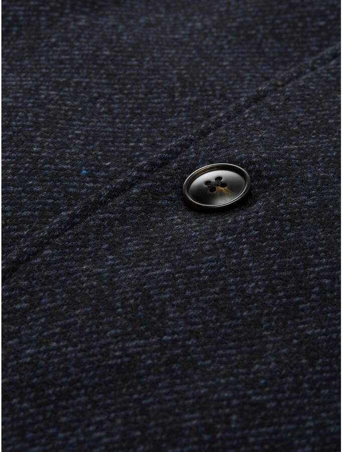 Tom Tailor Denim Regular fit wollen lange jas met all-over motief - Foto 2