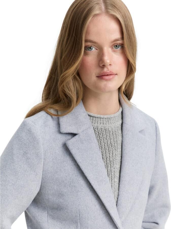 Tom Tailor Denim Slim fit lange jas met wol - Foto 3