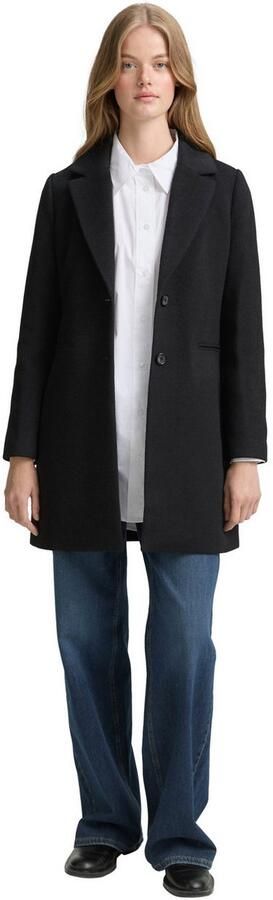 Tom Tailor Denim Slim fit lange jas met wol - Foto 5