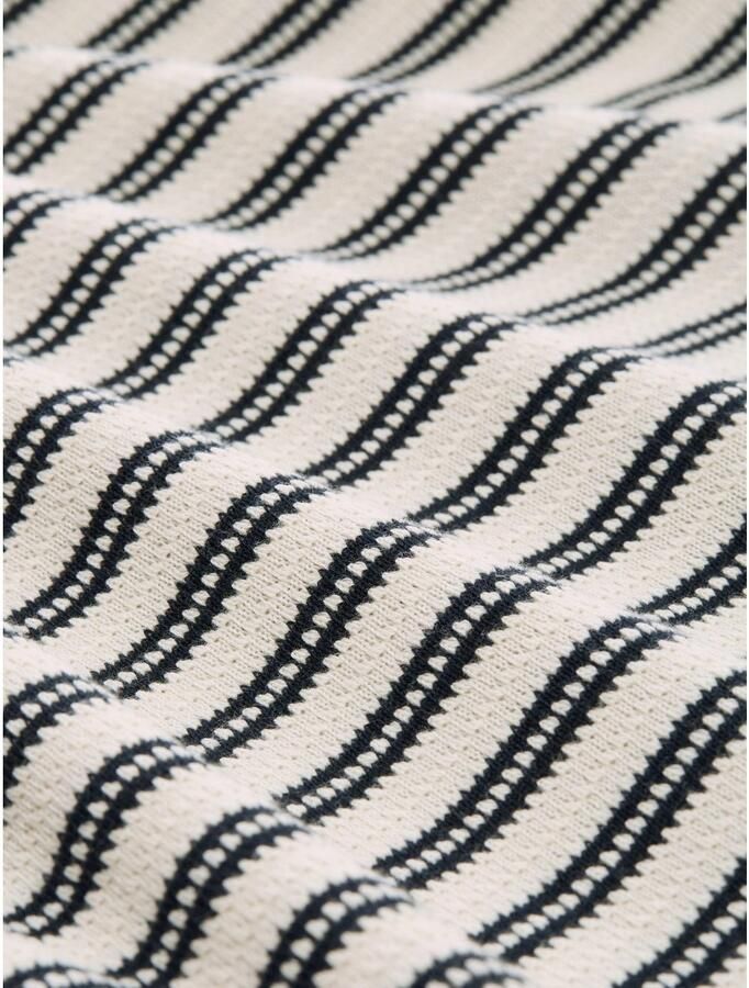 Tom Tailor Gebreide top in streepjes-look en met polokraag