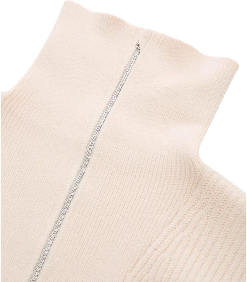 Tom Tailor Gebreide trui kort met rits en colkraag