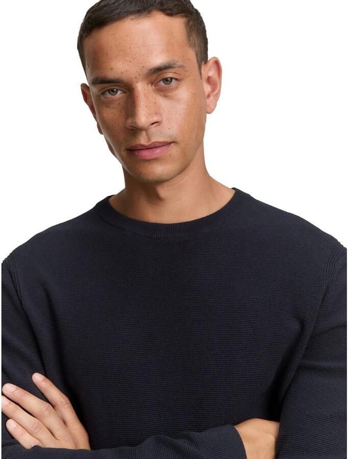 Tom Tailor Regular fit gebreide pullover van zuiver katoen