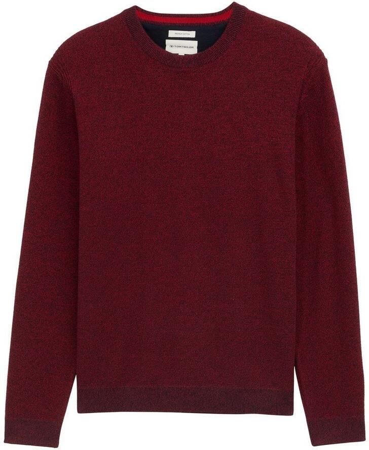 Tom Tailor Regular fit gebreide pullover van zuiver katoen