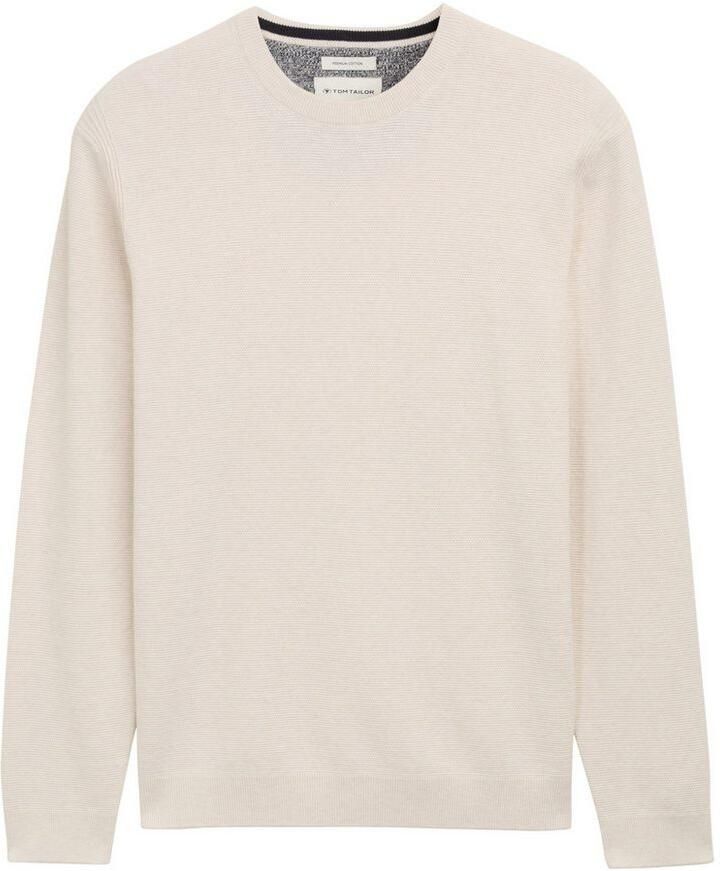 Tom Tailor Regular fit gebreide pullover van zuiver katoen