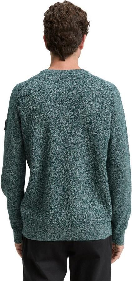 Tom Tailor Gebreide trui met logo borduursel op de arm - Foto 5