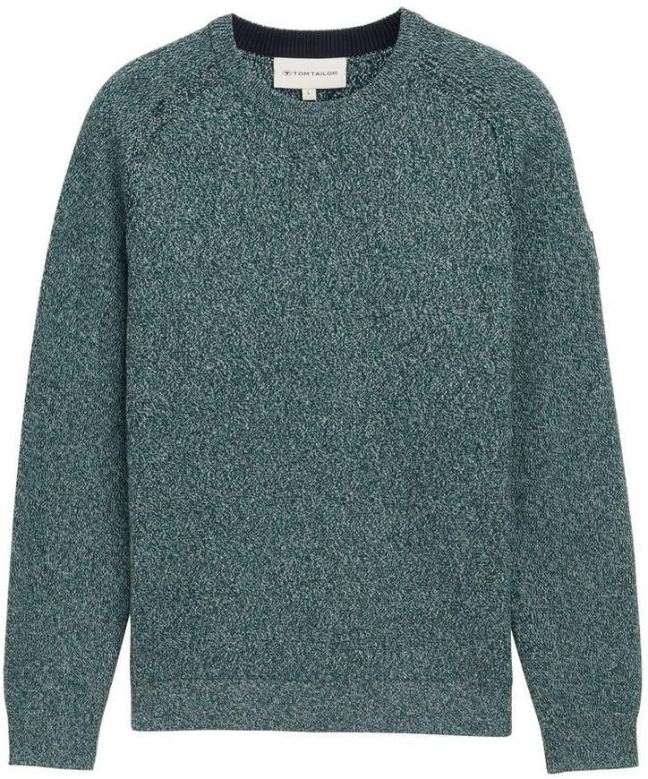 Tom Tailor Gebreide trui met logo borduursel op de arm