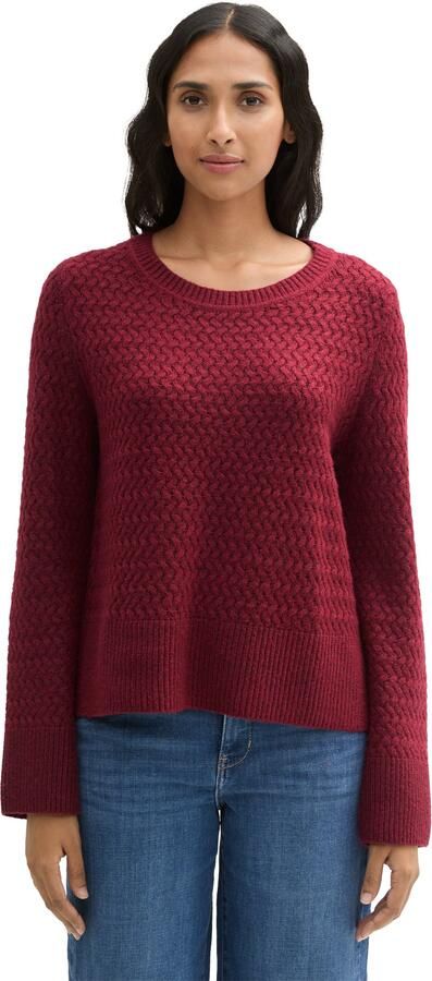 Tom Tailor Gebreide trui met zijsplitten - Foto 5