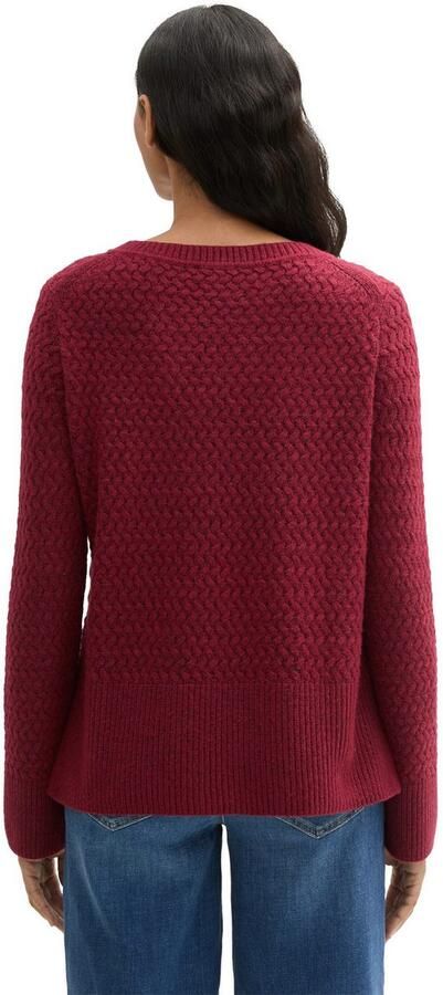 Tom Tailor Gebreide trui met zijsplitten - Foto 3