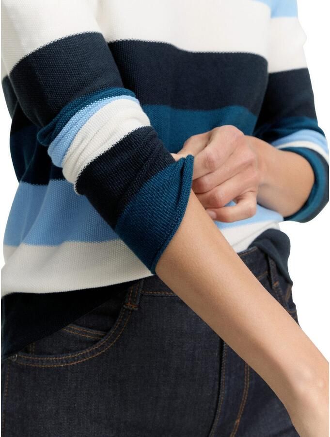 Tom Tailor Regular fit gebreide pullover van een mix van katoen en viscose - Foto 2