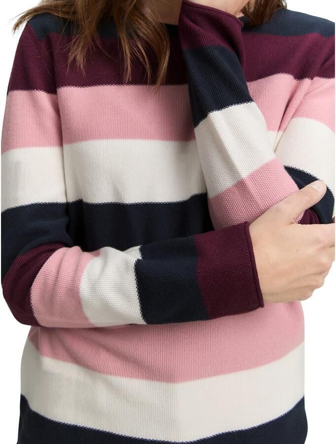 Tom Tailor Regular fit gebreide pullover van een mix van katoen en viscose - Foto 3