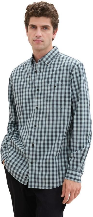 Tom Tailor Geruit overhemd Vichy met knoopsluiting - Foto 4