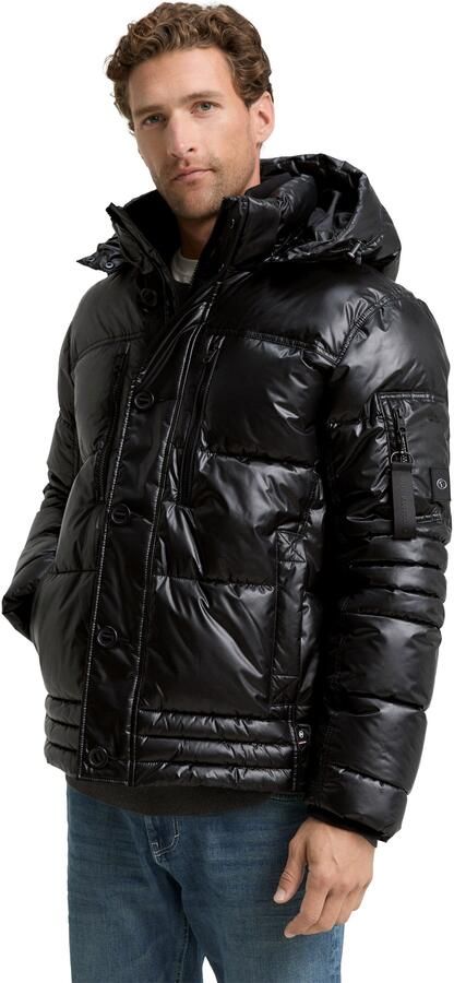 Tom Tailor Gewatteerd regular fit jack met afneembare capuchon - Foto 6