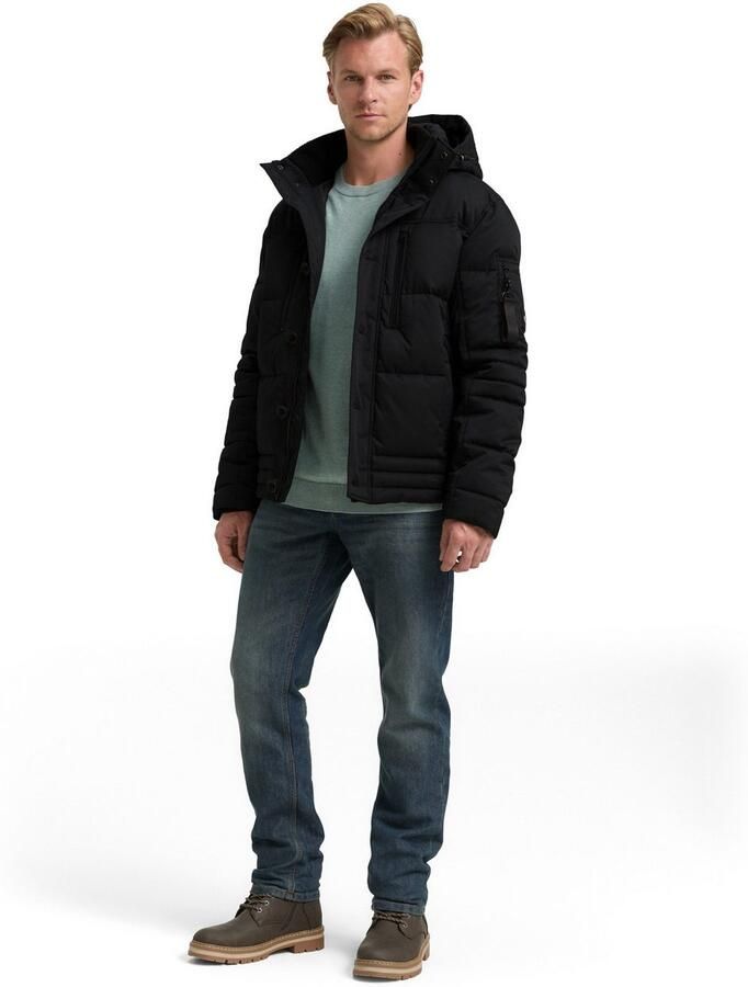 Tom Tailor Regular fit gewatteerd jack met ritszakken - Foto 2