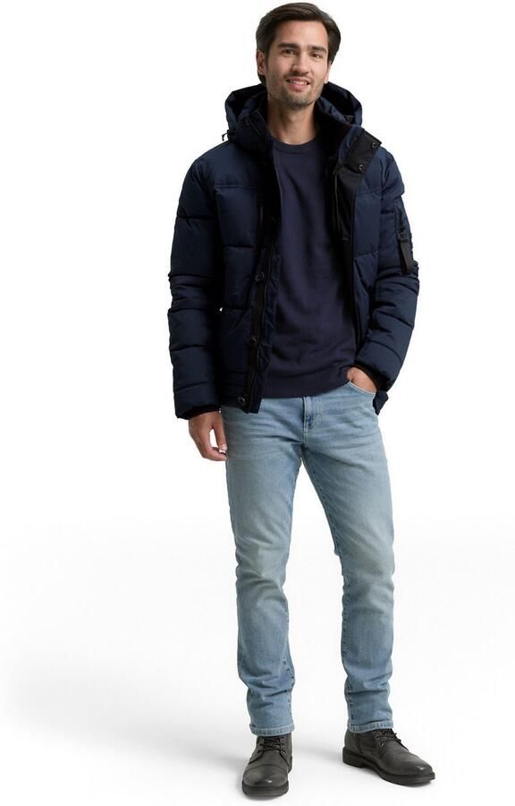 Tom Tailor Regular fit gewatteerd jack met ritszakken - Foto 4