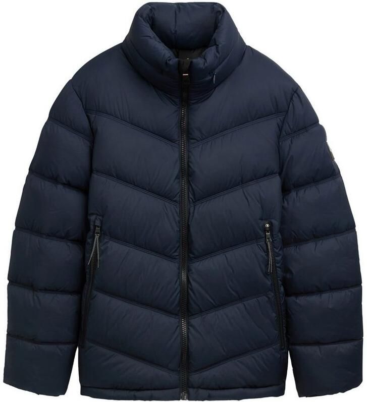 Tom Tailor Regular fit gewatteerd jack met opbergbare capuchon