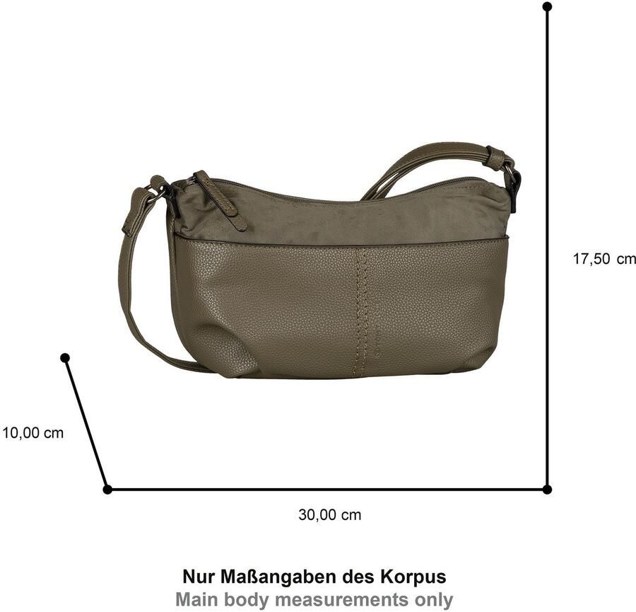 Tom Tailor Handtas MIHA zacht veloursimitatieleer met zacht generfd imitatieleer en veel ruimte