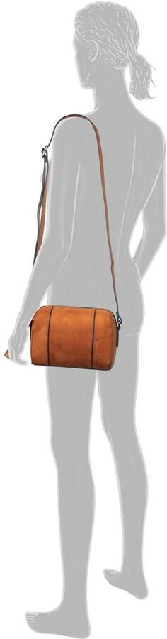 Tom Tailor Handtas Pira van een combinatie van zacht suede en nerf imitatieleer