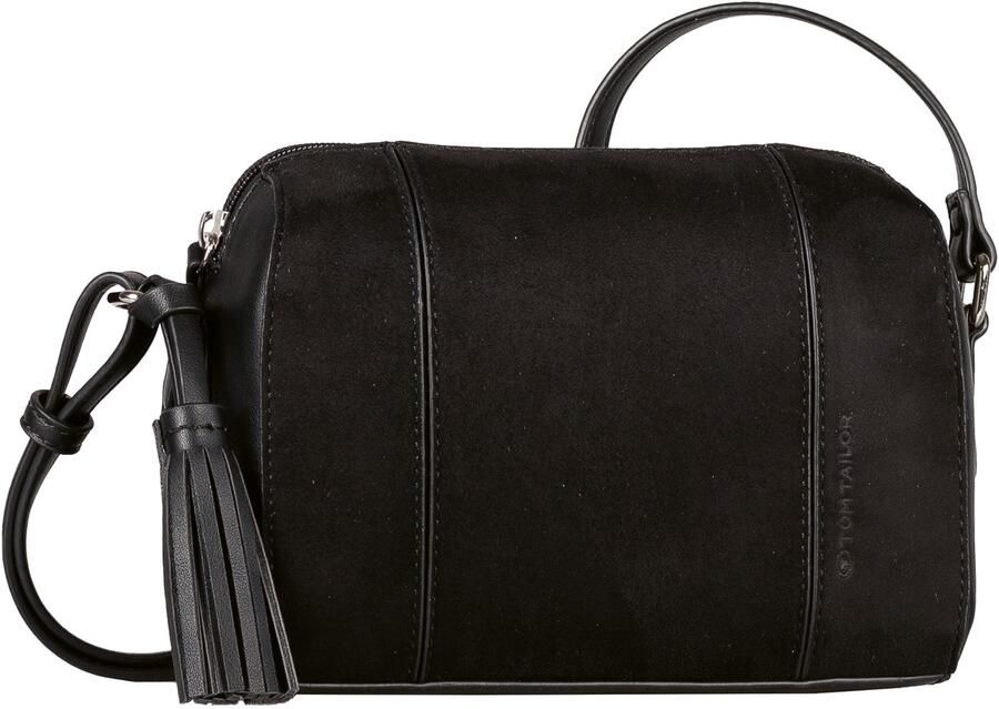 Tom Tailor Handtas Pira van een combinatie van zacht suede en nerf imitatieleer - Foto 3