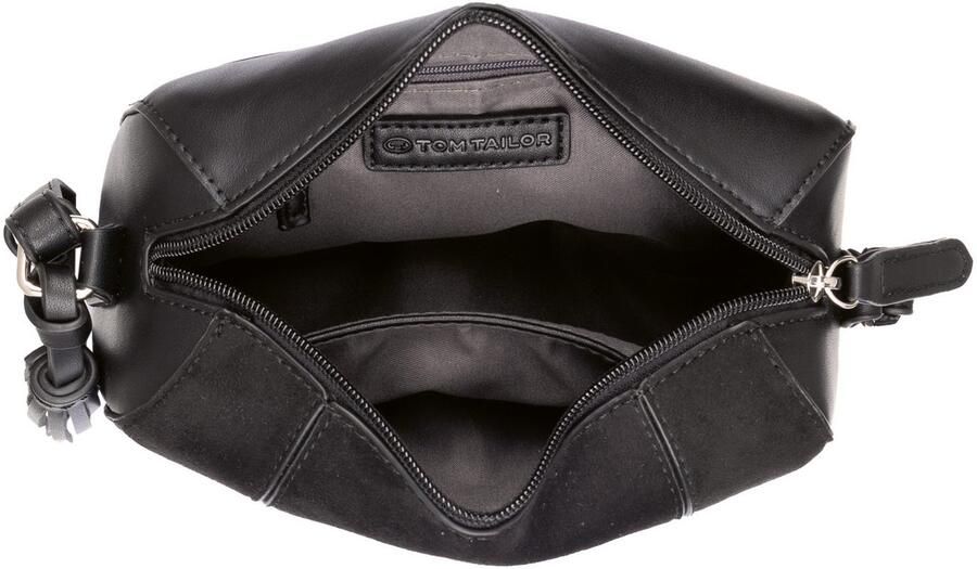 Tom Tailor Handtas Pira van een combinatie van zacht suede en nerf imitatieleer - Foto 2