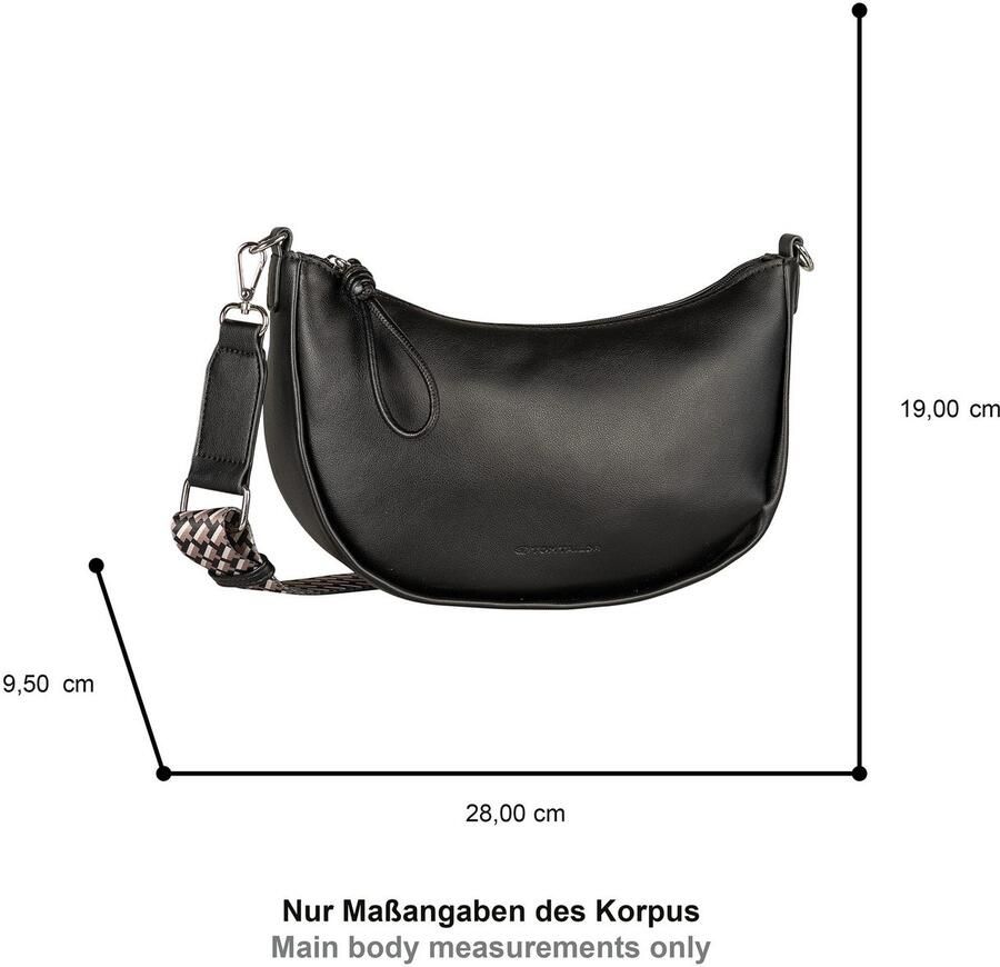 Tom Tailor Handtas TATIANA fijn geweven driekleurig webbing met harmonieuze "t"-logo-opdruk