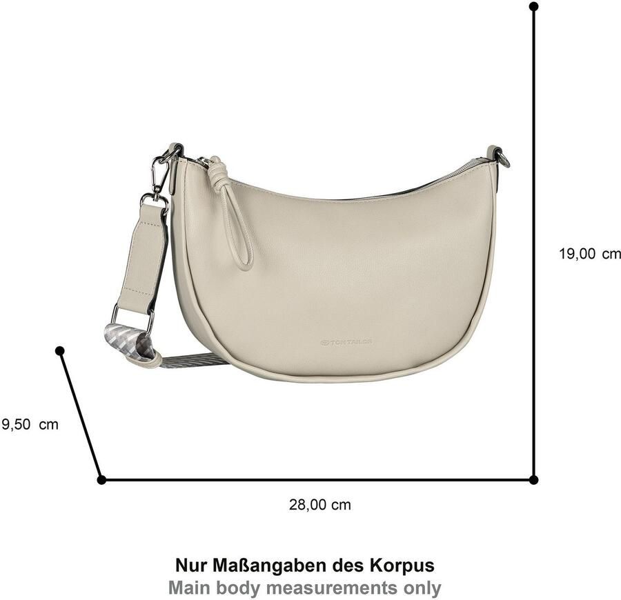 Tom Tailor Handtas TATIANA fijn geweven driekleurig webbing met harmonieuze "t"-logo-opdruk