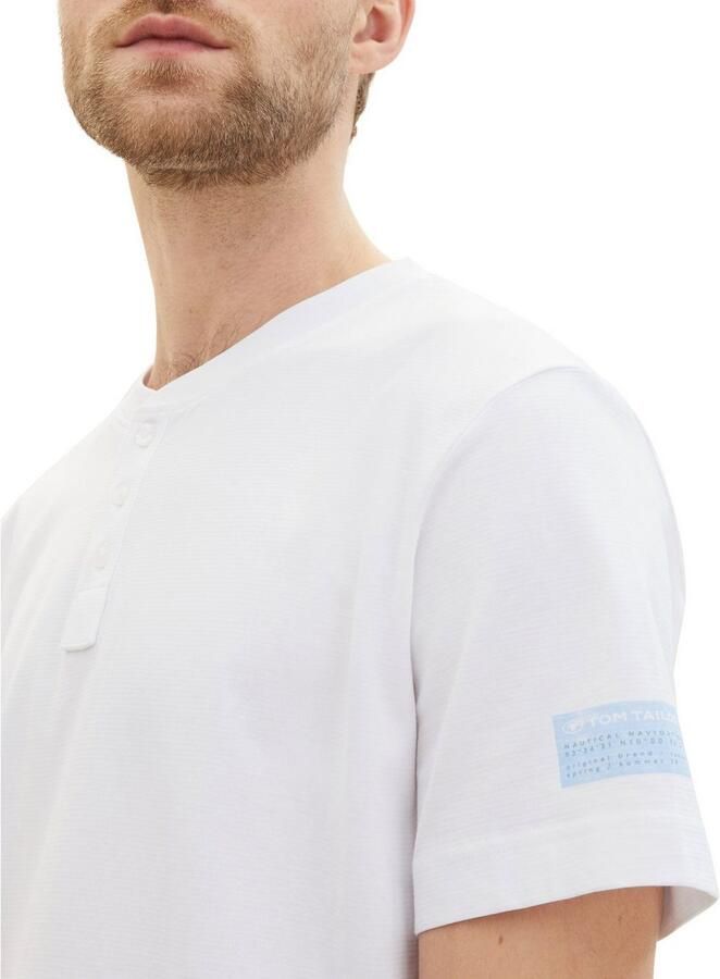 Tom Tailor Henleyshirt met knoopsluiting