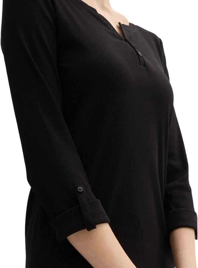 Tom Tailor Henleyshirt met omslagmouwen - Foto 2