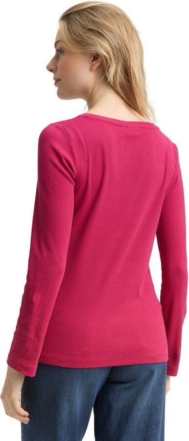 Tom Tailor Henleyshirt met omslagmouwen - Foto 5