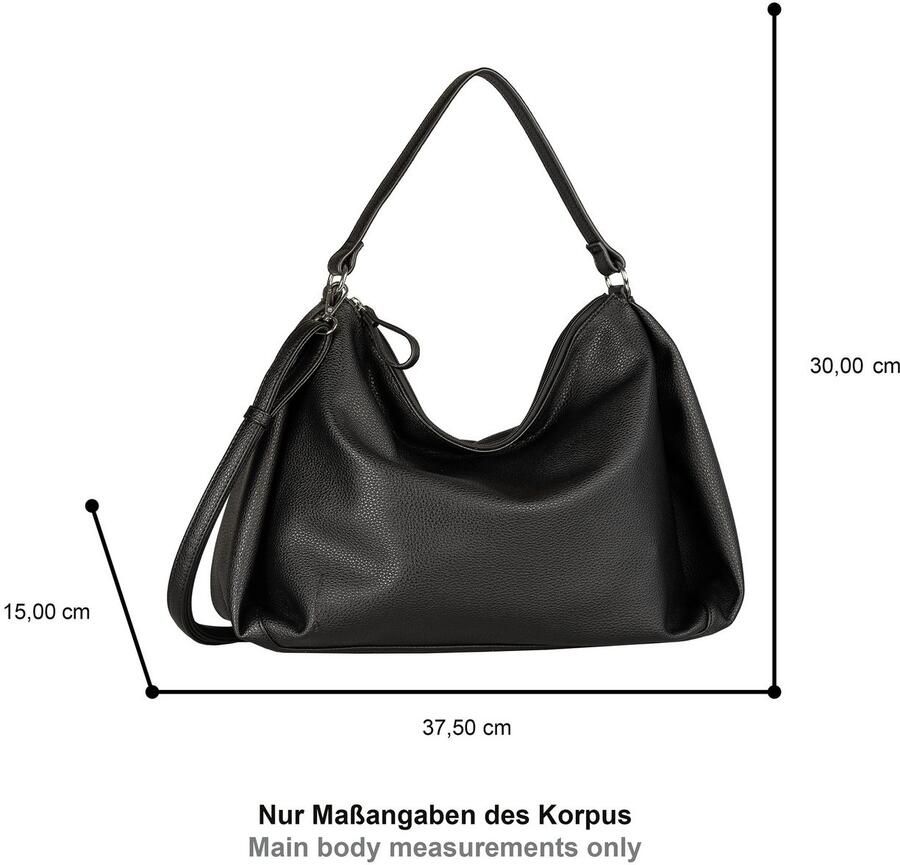 Tom Tailor Hobo-tas Cassia licht generfd imitatieleer met verfijnde snit voor veel volume - Foto 2