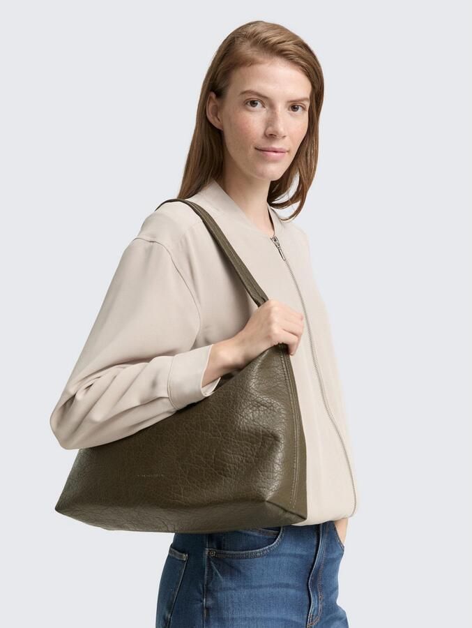 Tom Tailor Hobo-tas Evelina van zacht imitatieleer in casual trapeziumvorm met decoratieve zijden - Foto 2