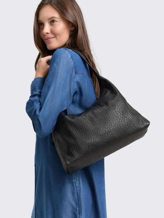 Tom Tailor Hobo-tas Evelina van zacht imitatieleer in casual trapeziumvorm met decoratieve zijden - Foto 3